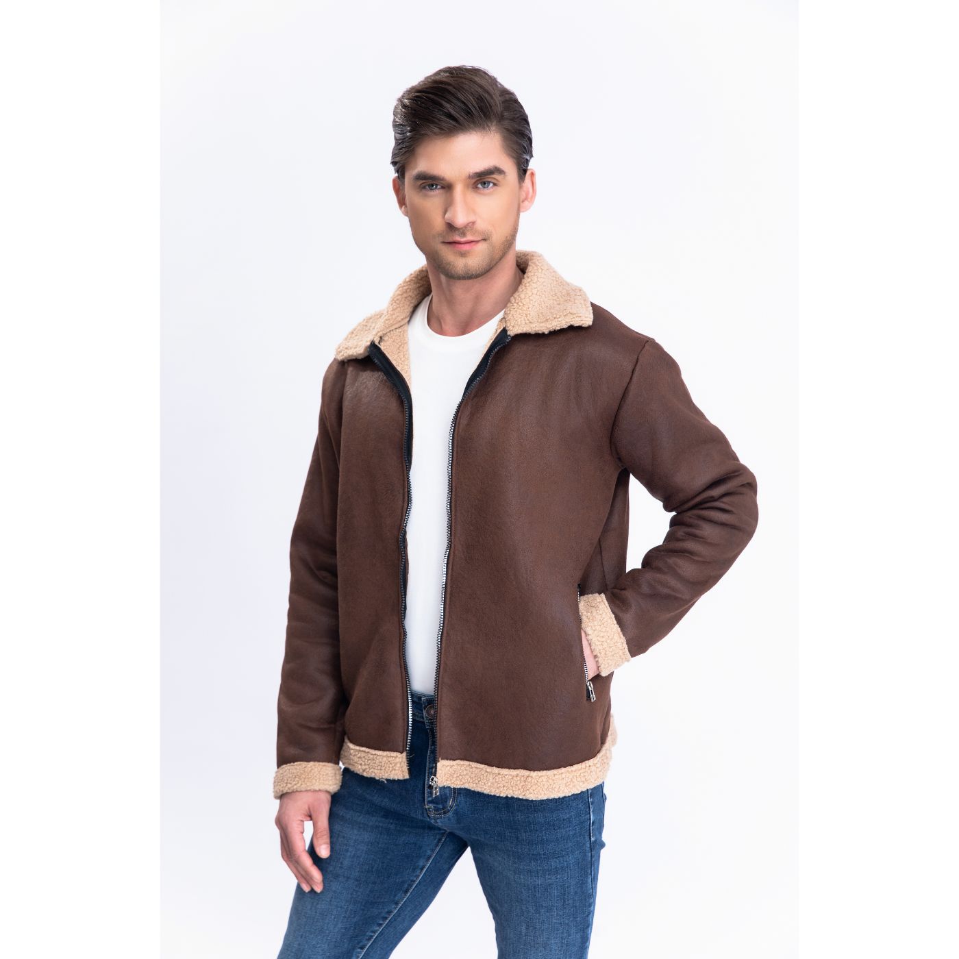 CHAQUETA AVIADORA HOMBRE CIERRE CHIPORRO TENDENCIA 7554 - 3
