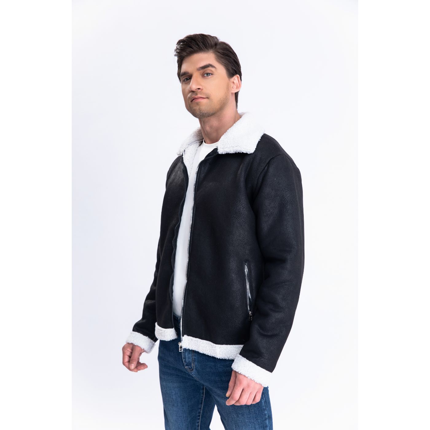 CHAQUETA AVIADORA HOMBRE CIERRE CHIPORRO TENDENCIA 7554 - 3