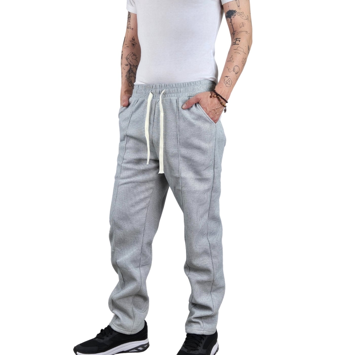 PANTALON BUZO HOMBRE RECTO FORRO INTERIOR PIEL BOLSILLOS 7121 - 4