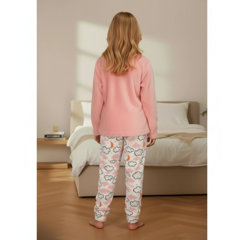 PIJAMA POLAR NIÑAS DISEÑOS NUBE Y COLORES INVIERNO 476 - 3