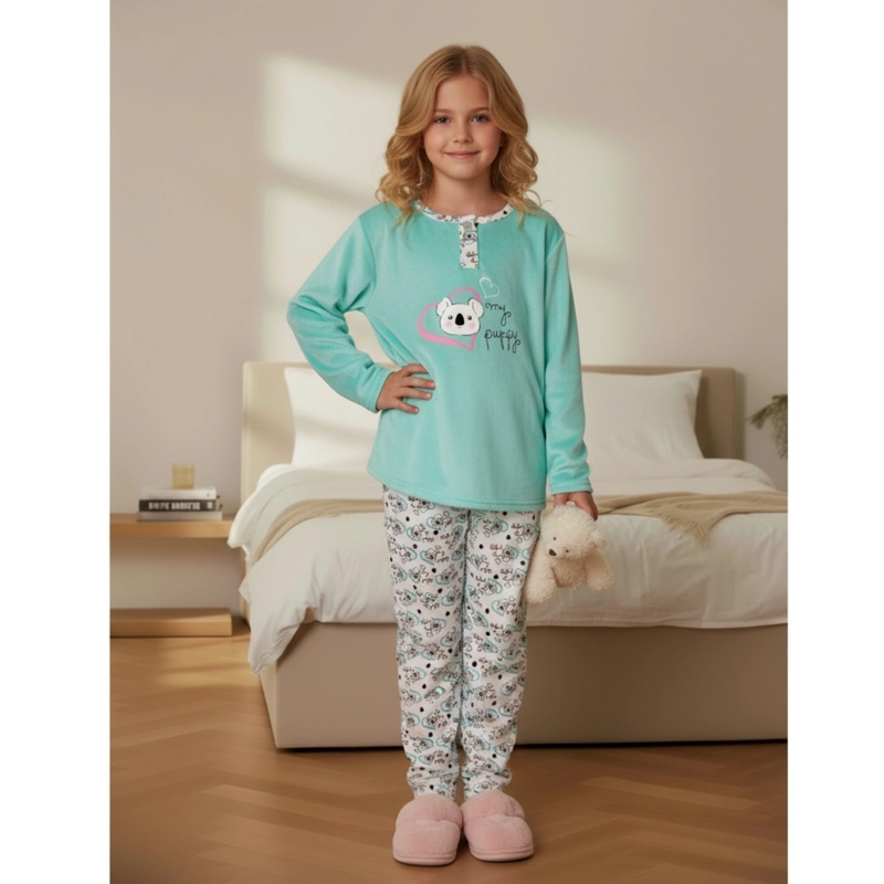 PIJAMA FRANELA NIÑA INVIERNO MANGA LARGA 457 - 1