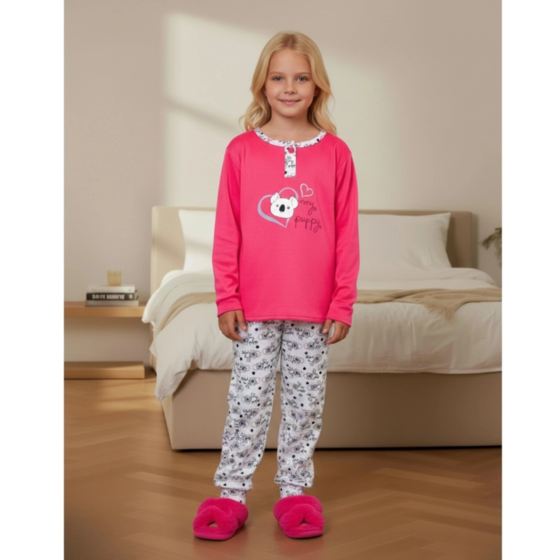 PIJAMA FRANELA NIÑA INVIERNO MANGA LARGA 457 - 1