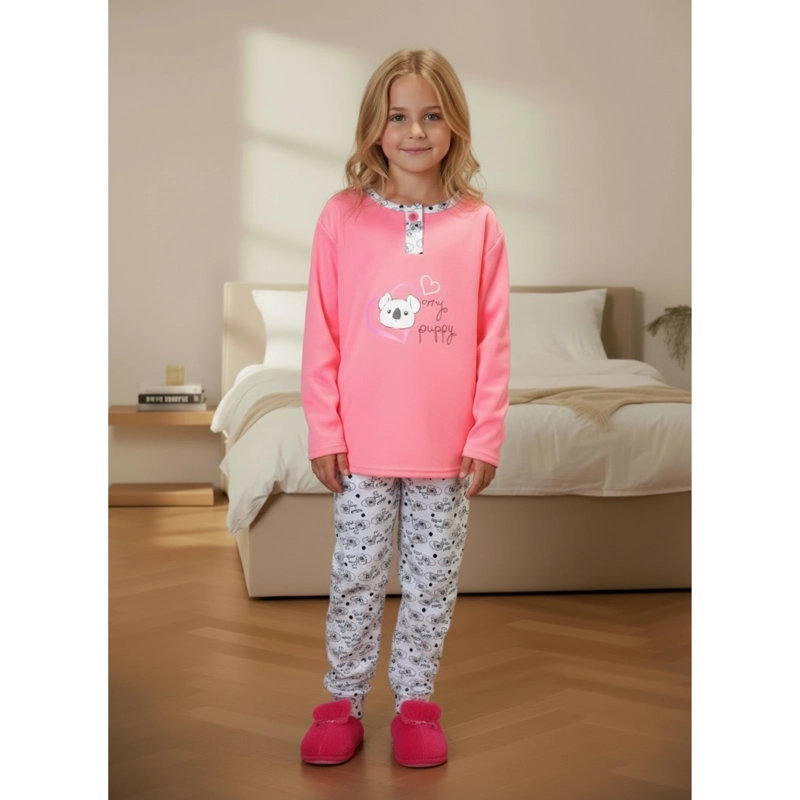 PIJAMA FRANELA NIÑA INVIERNO MANGA LARGA 457 - 1