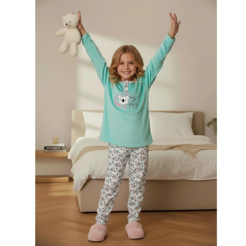 PIJAMA FRANELA NIÑA INVIERNO MANGA LARGA 457 - 2