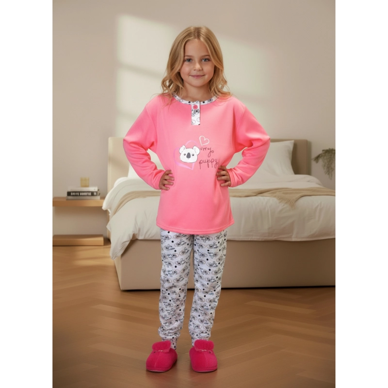 PIJAMA FRANELA NIÑA INVIERNO MANGA LARGA 457 - 2