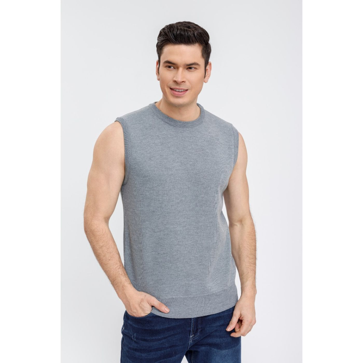 SWEATER SIN MANGA HOMBRE CUELLO REDONDO EXCELENTE CALIDAD 7192 - 1