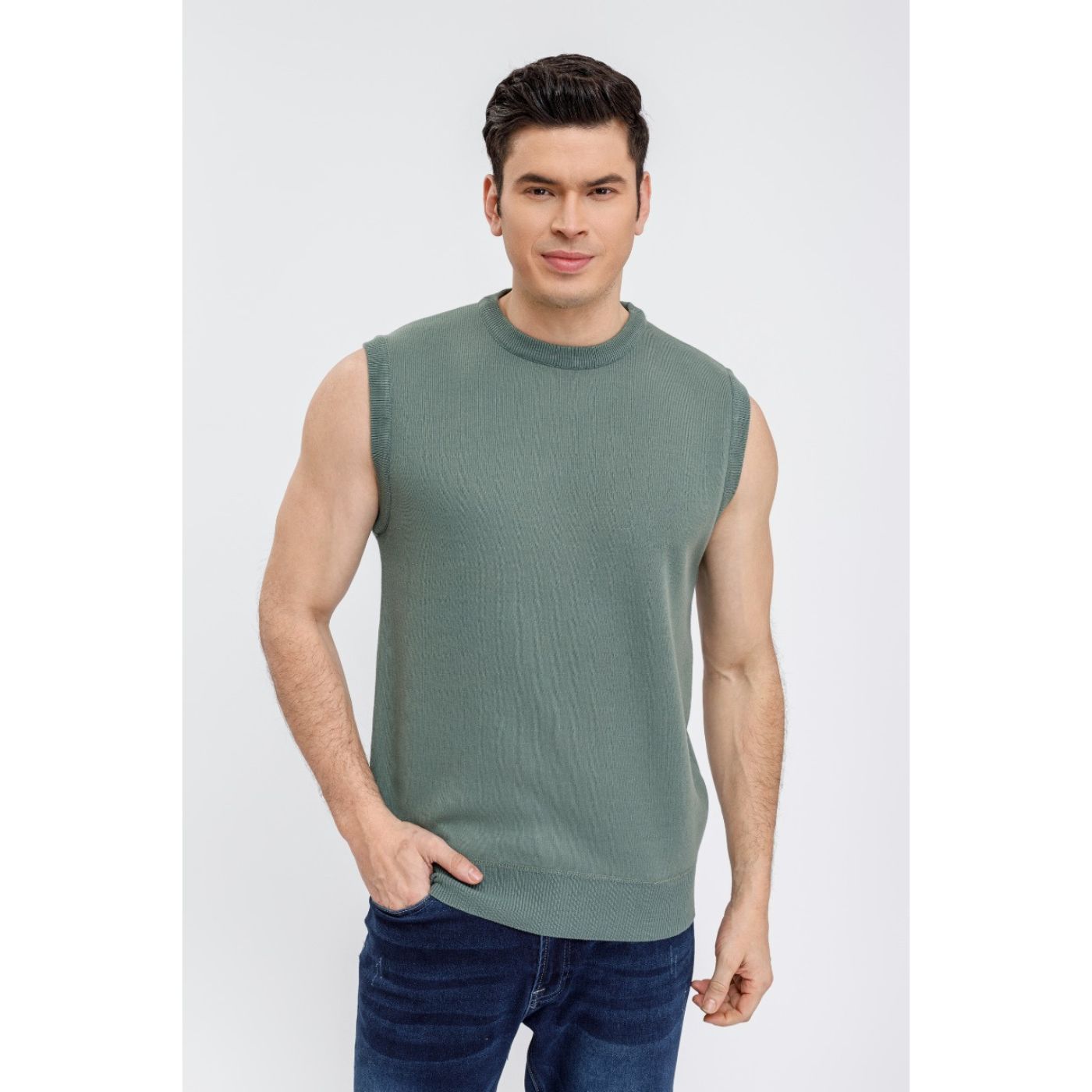 SWEATER SIN MANGA HOMBRE CUELLO REDONDO EXCELENTE CALIDAD 7192 - 1