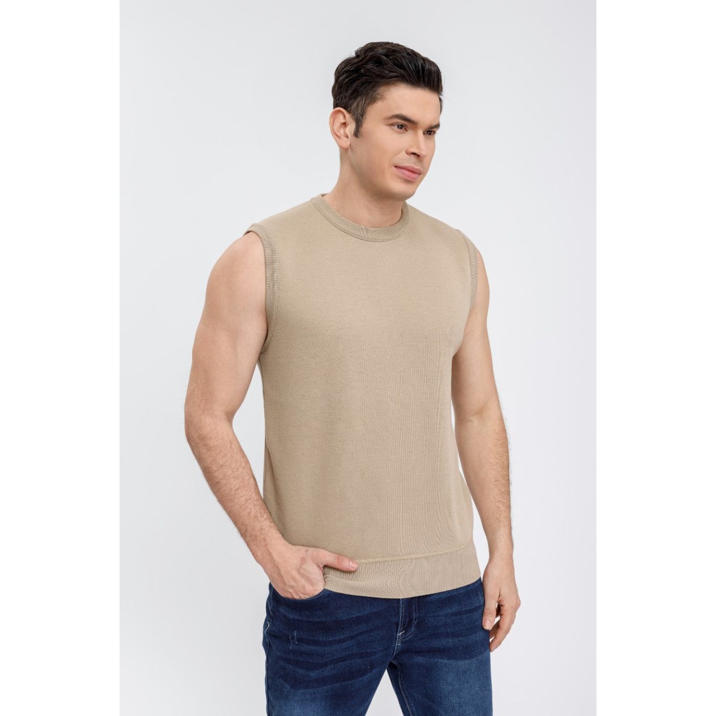 SWEATER SIN MANGA HOMBRE CUELLO REDONDO EXCELENTE CALIDAD 7192 - 1