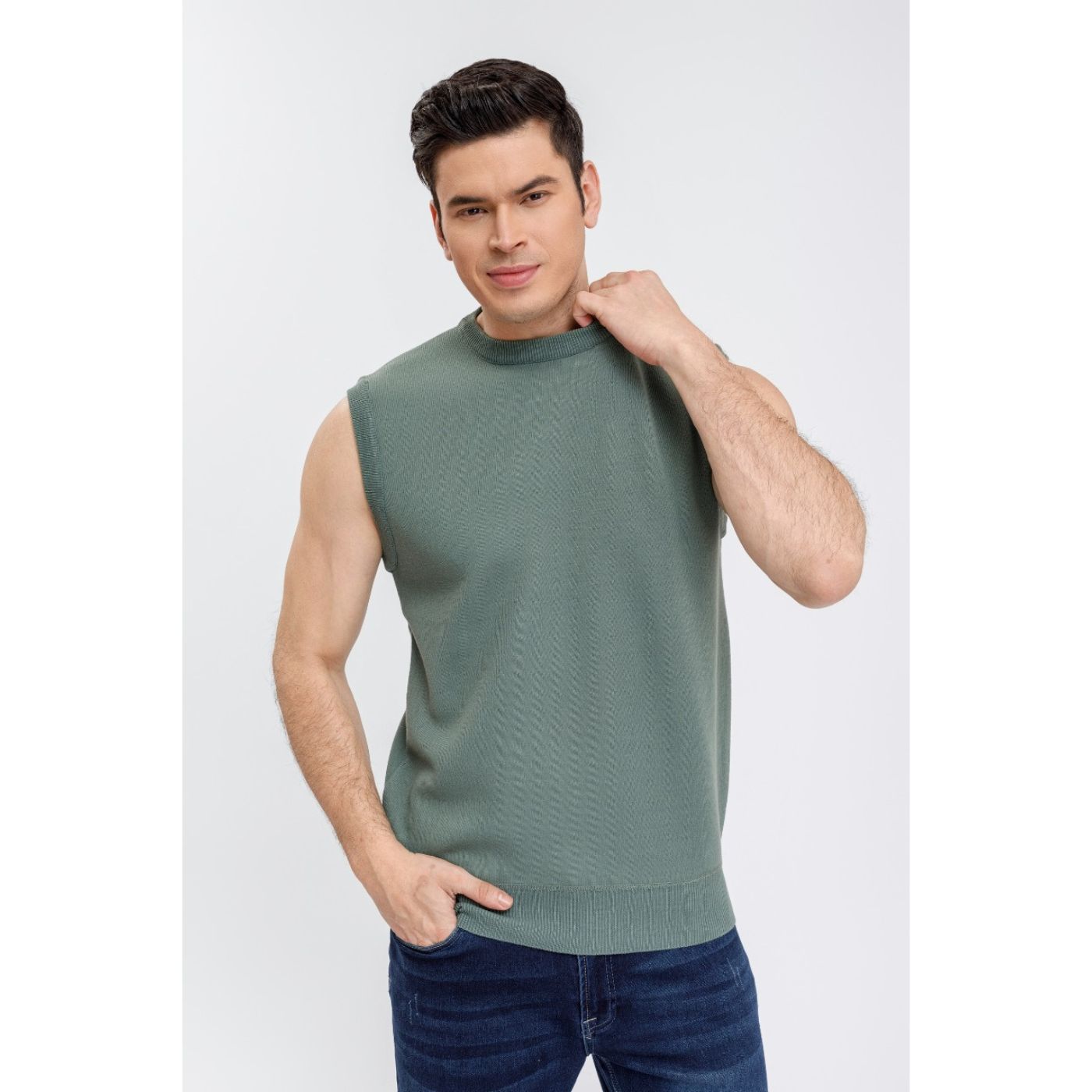 SWEATER SIN MANGA HOMBRE CUELLO REDONDO EXCELENTE CALIDAD 7192 - 3