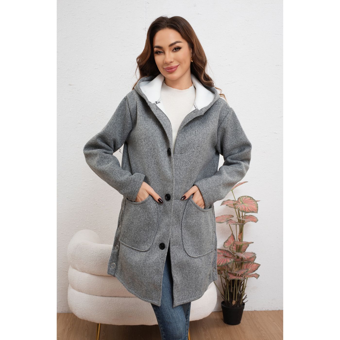 ABRIGO MUJER LARGO FORMAL EXCELENTE CALIDAD 7591 - 1
