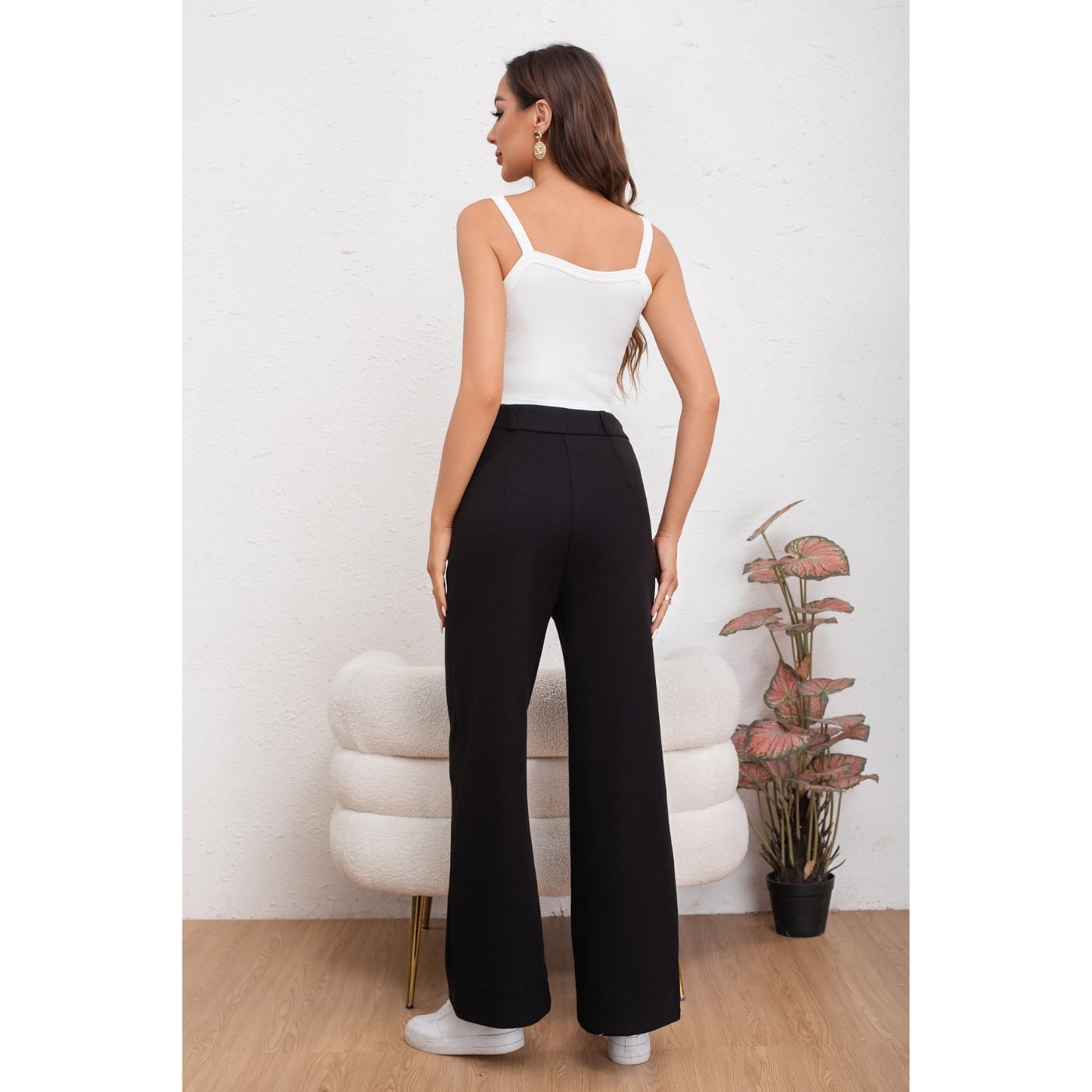 PANTALÓN CASUAL MUJER BOLSILLO OTOÑO INVIERNO ANCHO 0126 - 4