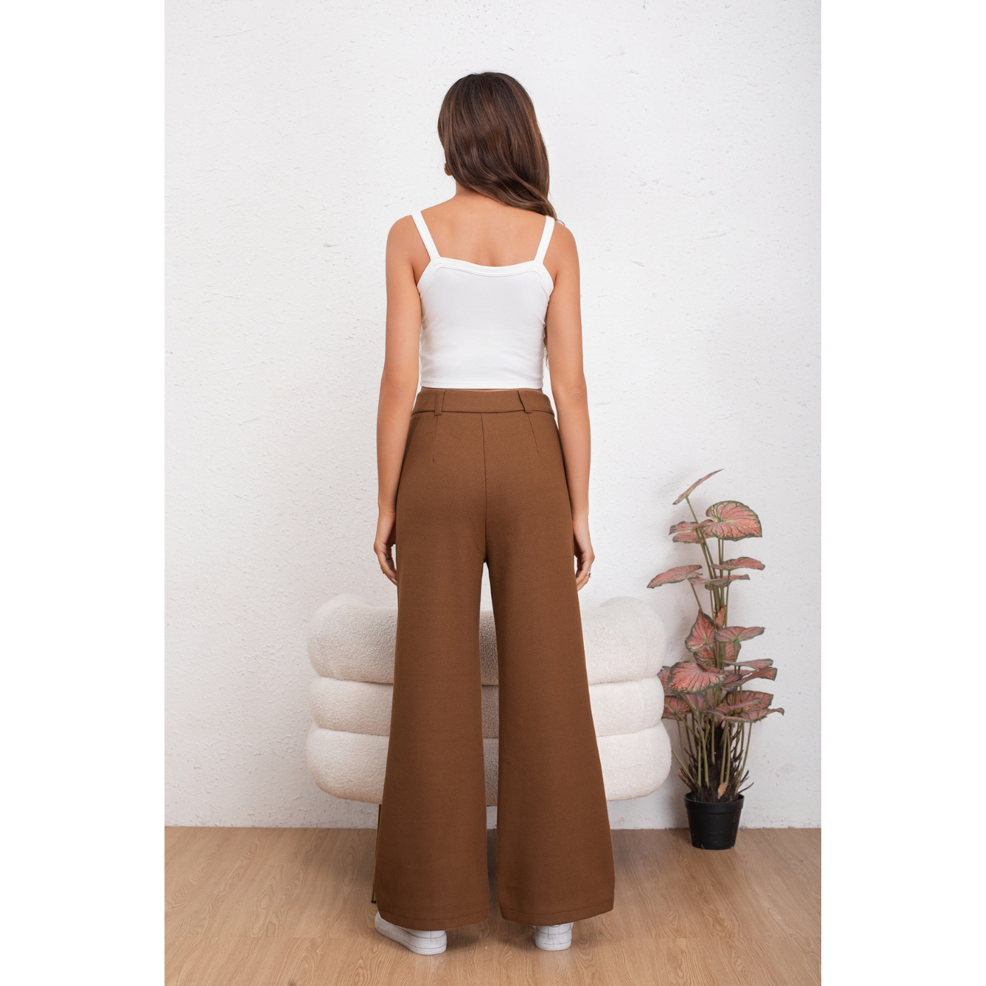 PANTALÓN CASUAL MUJER BOLSILLO OTOÑO INVIERNO ANCHO 0126 - 4