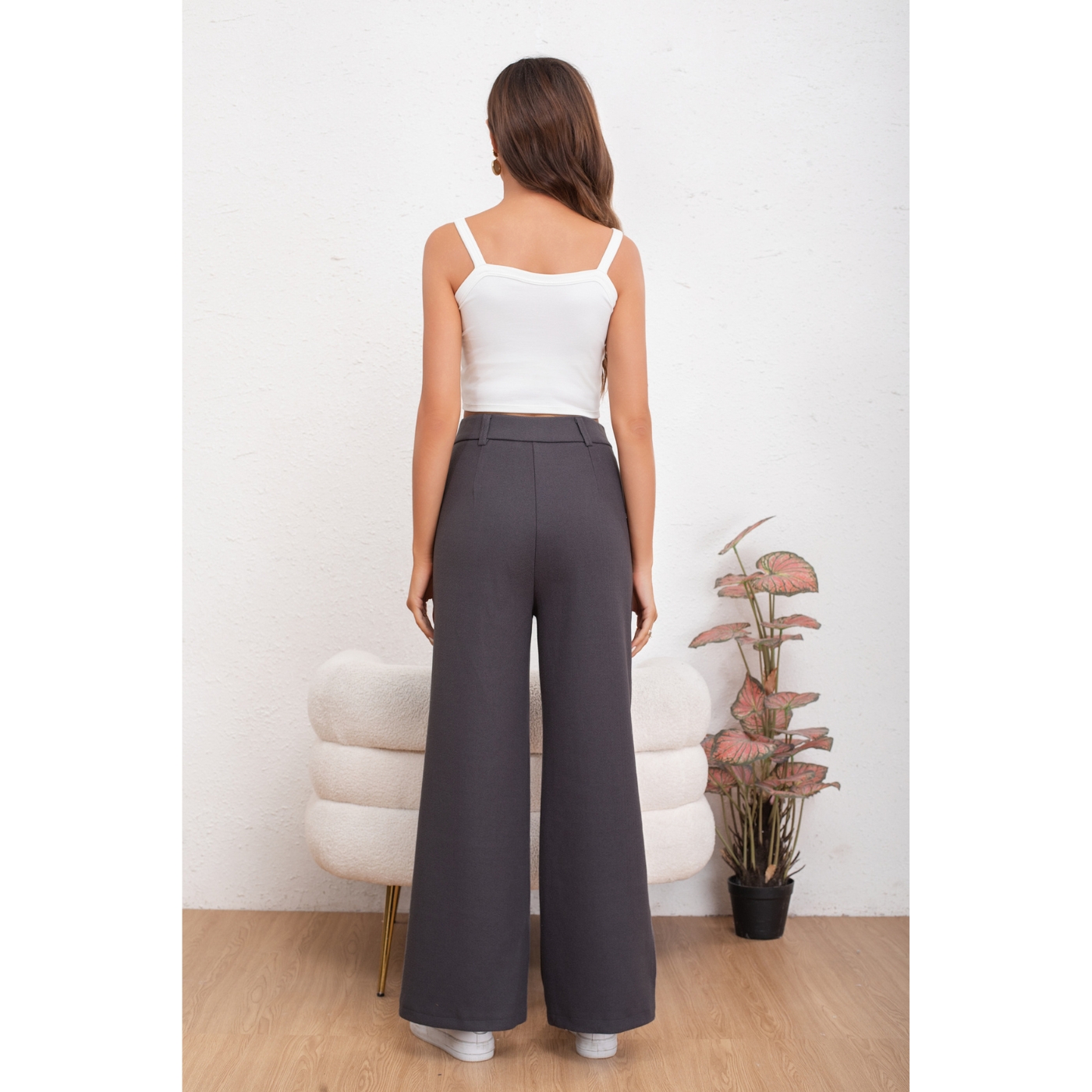 PANTALÓN CASUAL MUJER BOLSILLO OTOÑO INVIERNO ANCHO 0126 - 4