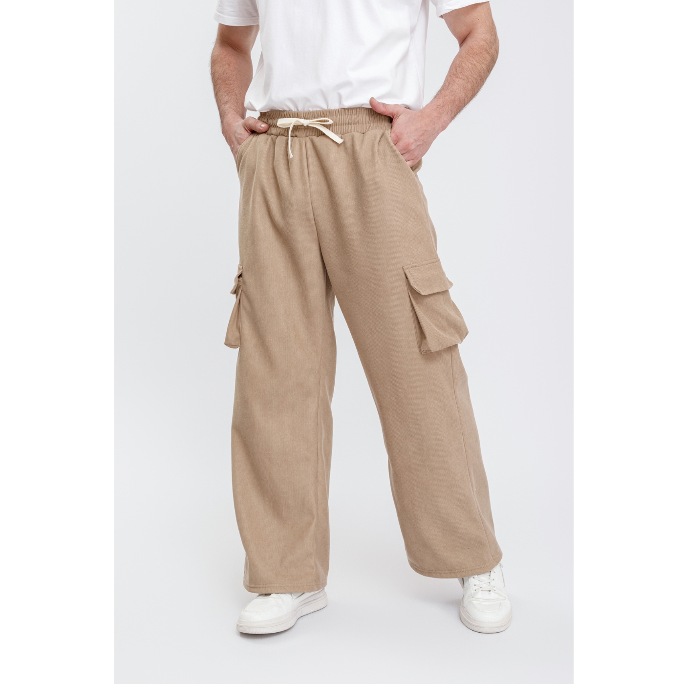 PANTALÓN PIERNA ANCHA WIDE LEG HOMBRE CARGO EXCELENTE CALIDAD 7133 - 1