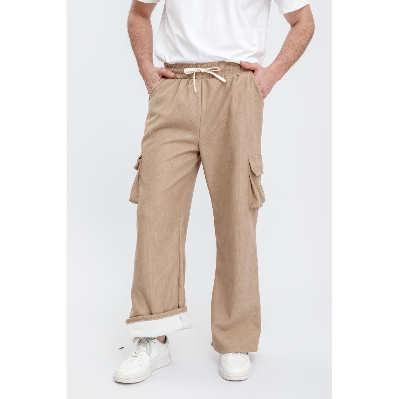 PANTALÓN PIERNA ANCHA WIDE LEG HOMBRE CARGO EXCELENTE CALIDAD 7133 - 2