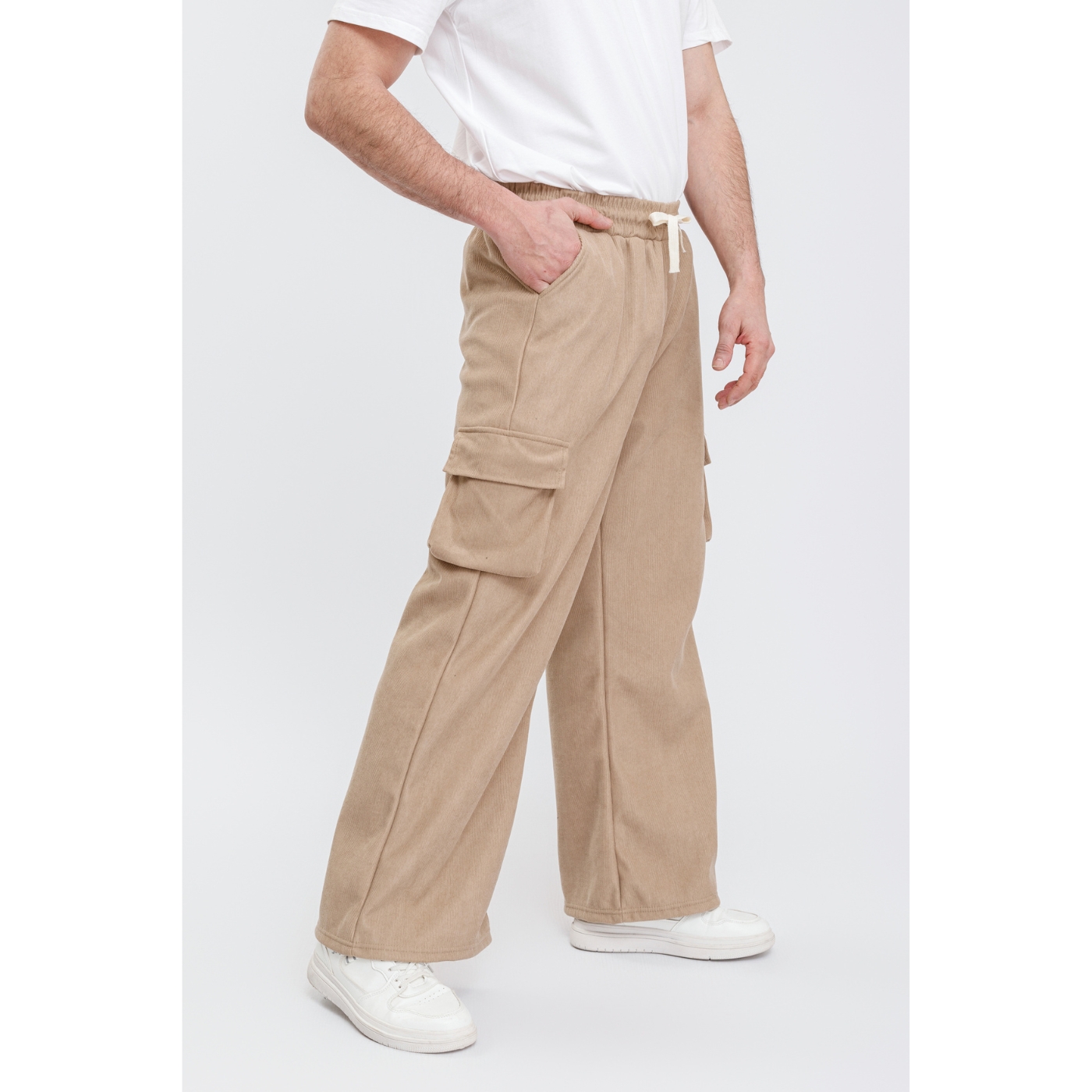 PANTALÓN PIERNA ANCHA WIDE LEG HOMBRE CARGO EXCELENTE CALIDAD 7133 - 3