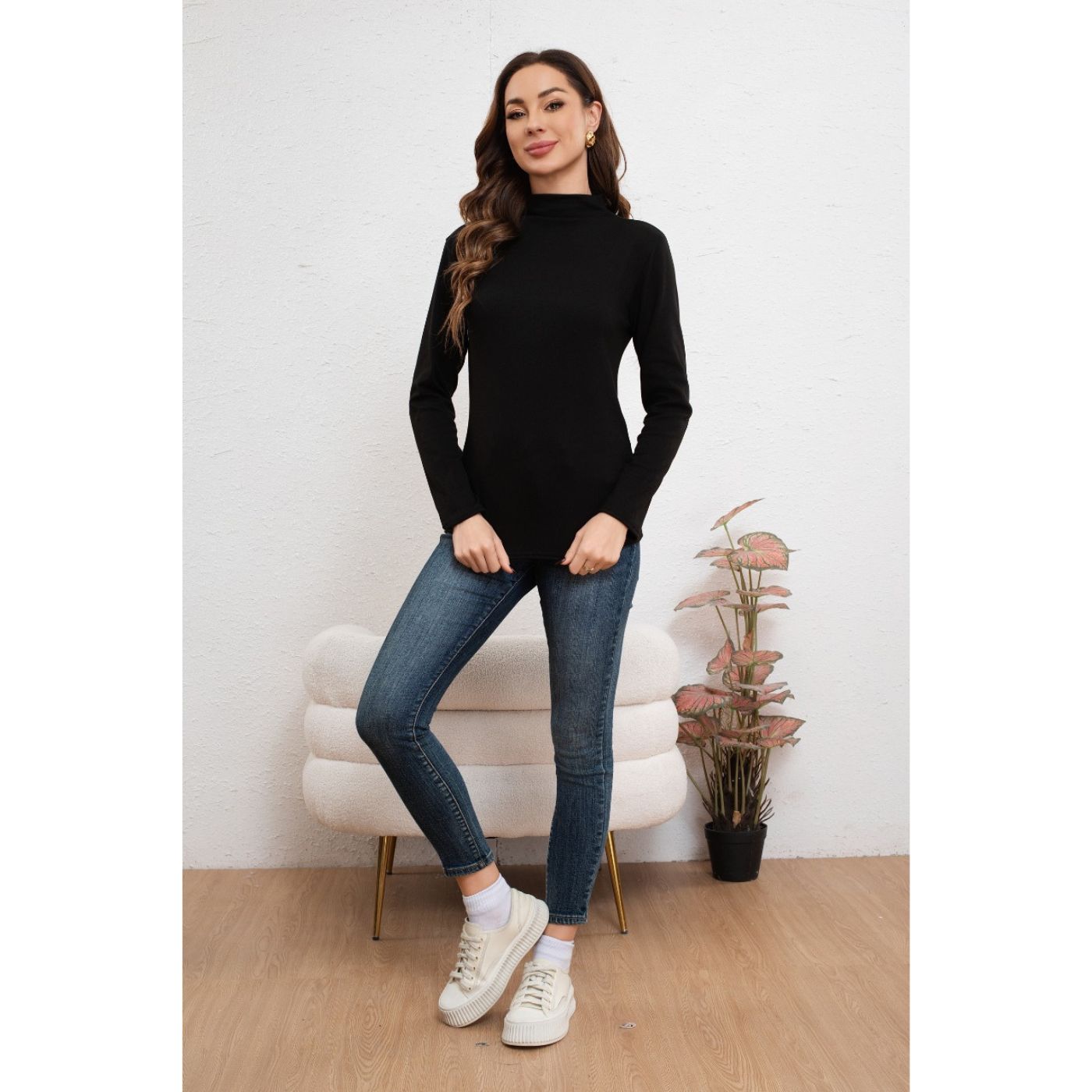 POLERA MUJER BEATLE FRISADO MANGA LARGA COLORES 2035 - 3