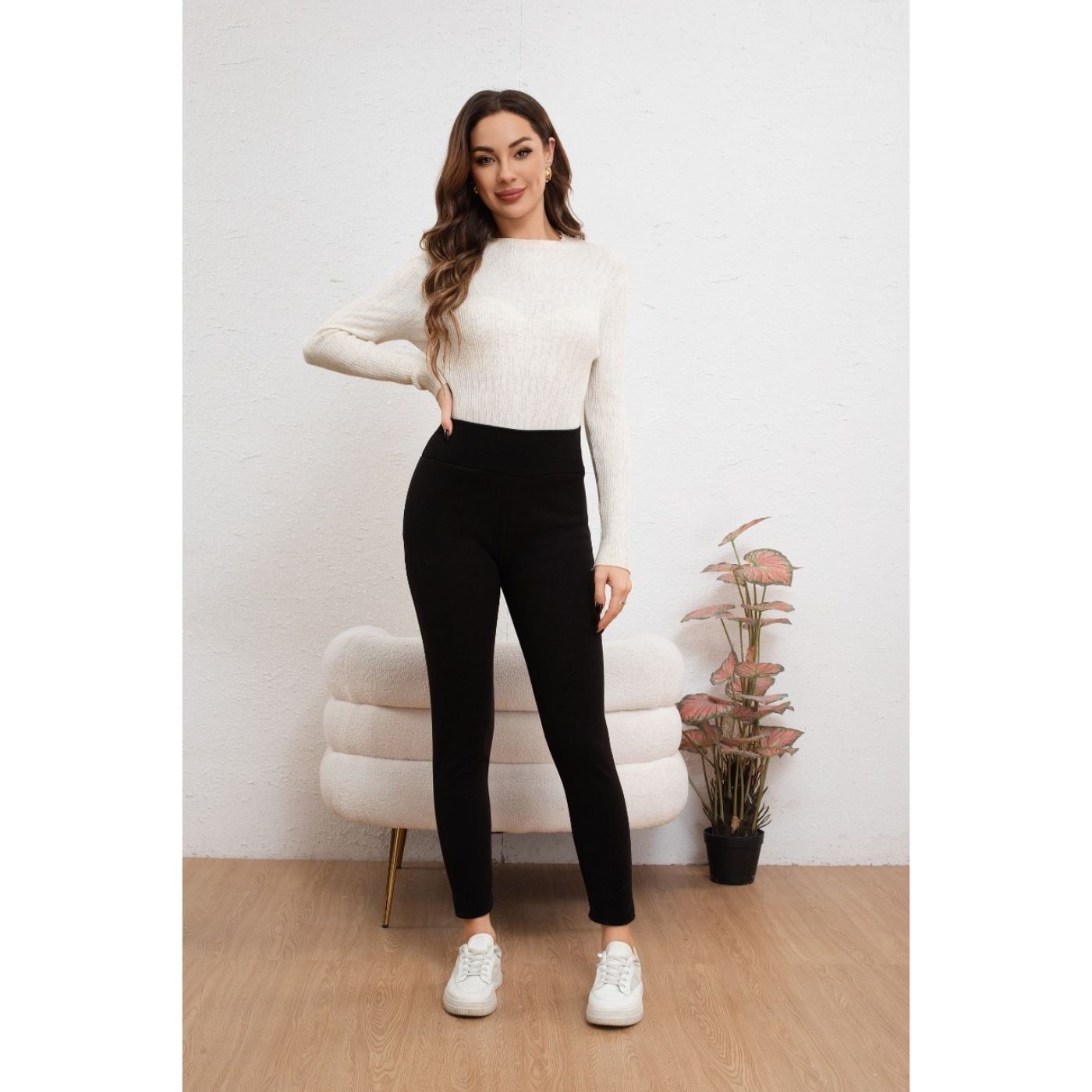 PANTALÓN MUJER CALZA GRUESA FLEECE INTERIOR FRISADO INVIERNO 2031 - 1