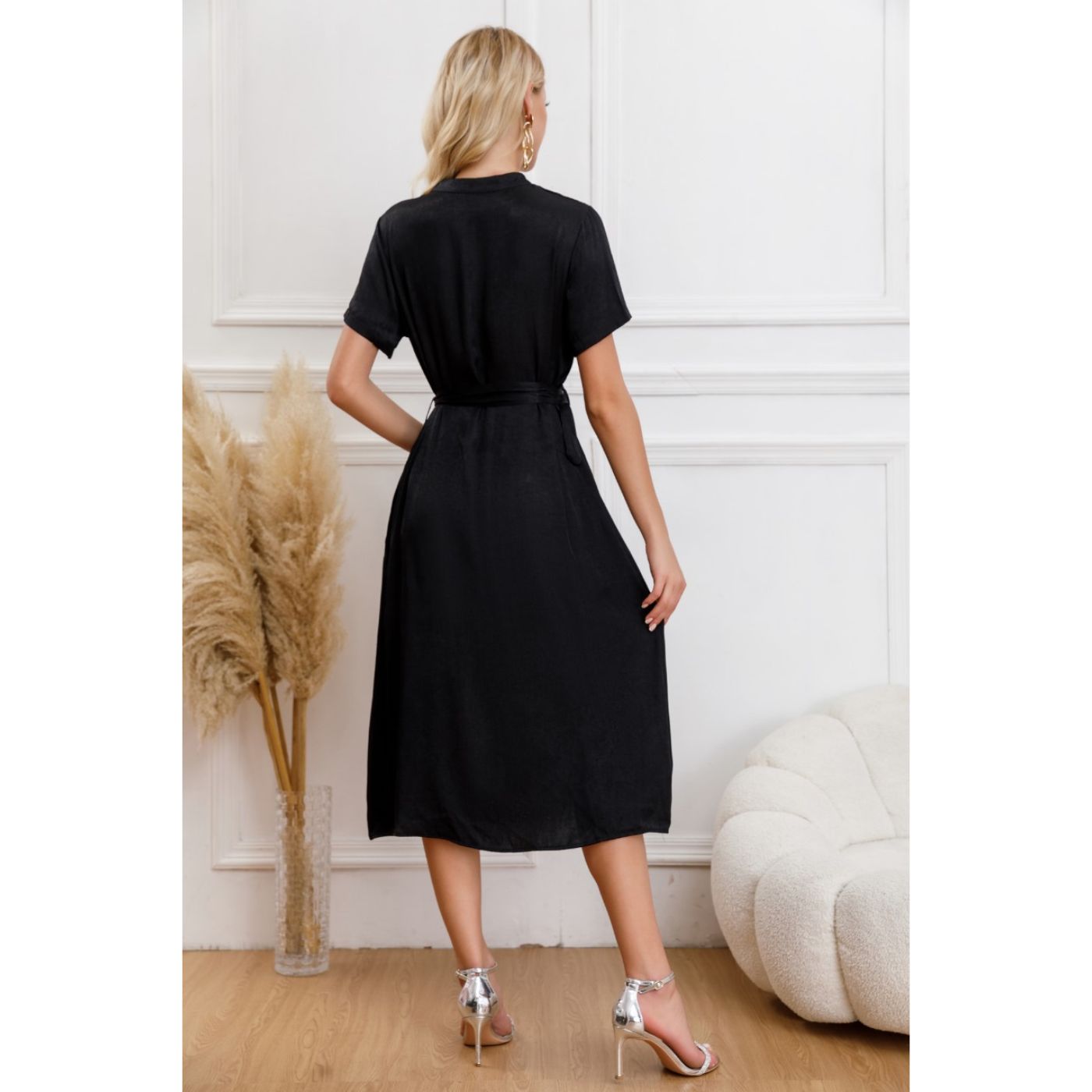 VESTIDO LARGO PRIMAVERA MUJER SEMI FORMAL CASUAL CON MANGAS PREMIUM323 - 3