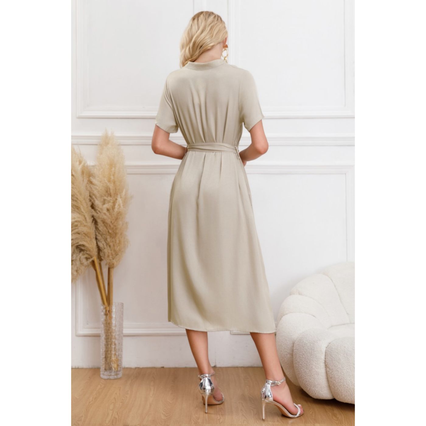 VESTIDO LARGO PRIMAVERA MUJER SEMI FORMAL CASUAL CON MANGAS PREMIUM323 - 3