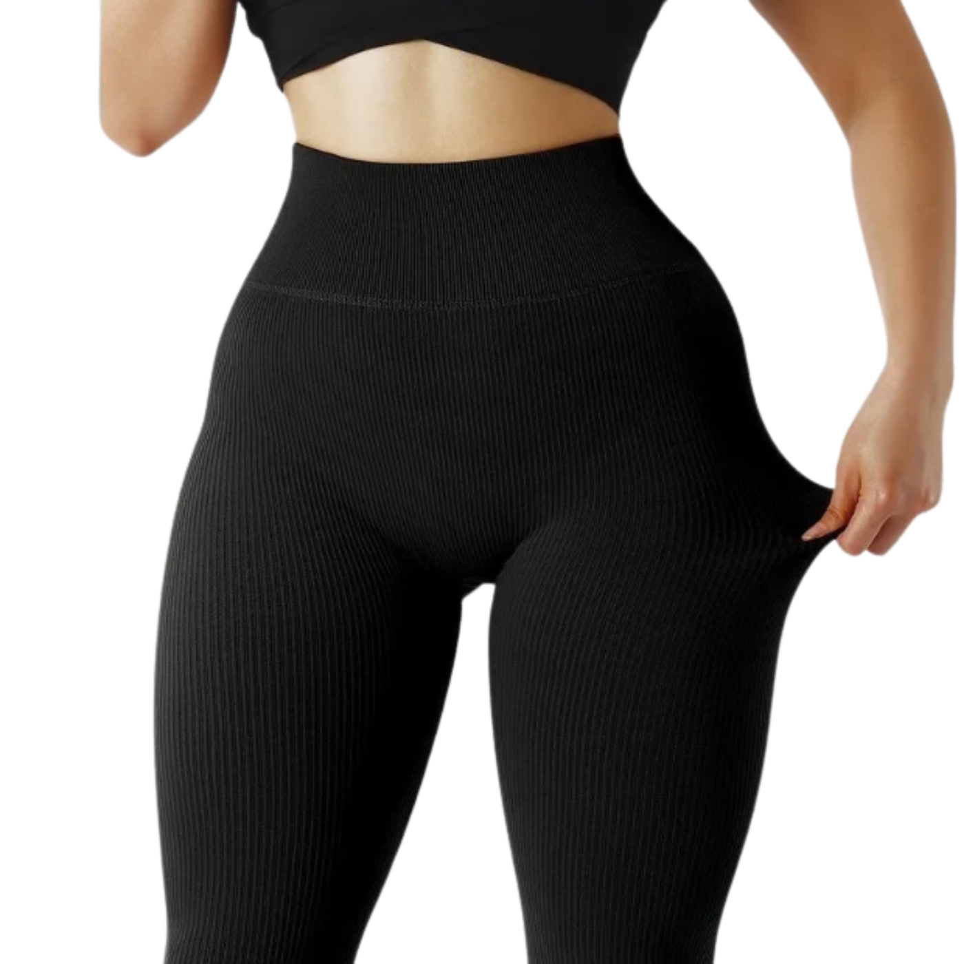 CALZA ACANALADA MUJER VERANO TIRO ALTO YOGA GYM 8010 - 2