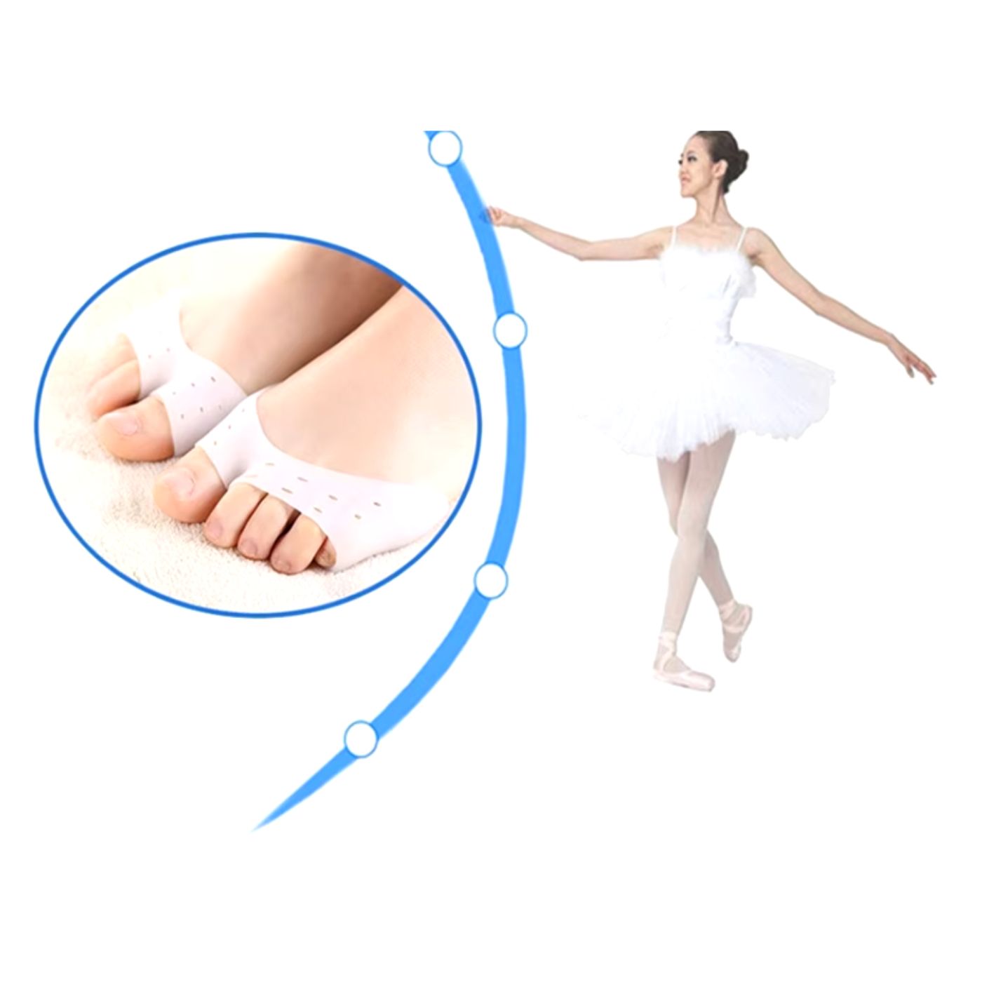 PACK 2 PARES COJIN COMODIDAD PROTECCION SILICONA 190 - 5