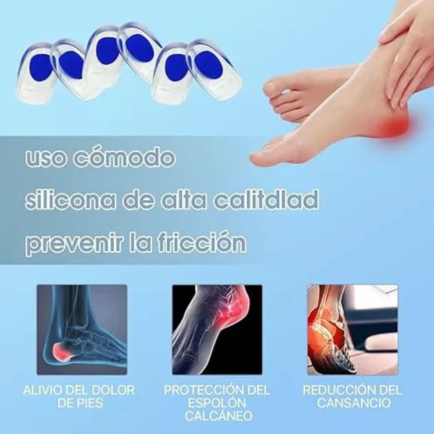 PLANTILLA GEL TALONERA PARA ESPOLÓN CALCÁNEO 595 - 7