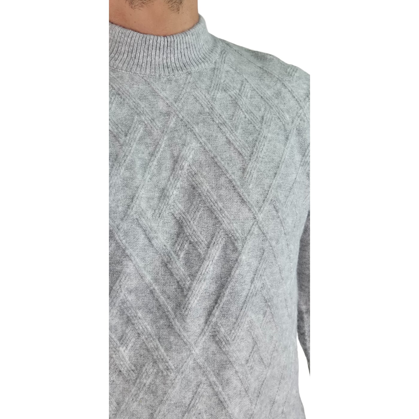 SWEATER TEJIDO HOMBRE ALGODON CUELLO REDONDO TEXTURA COLORES 7186 - 4