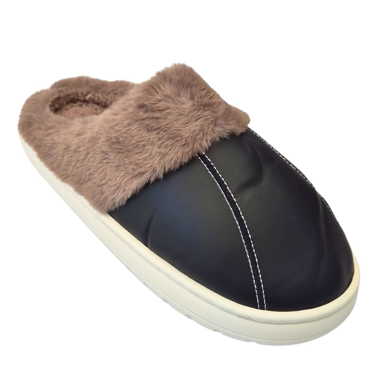 PANTUFLA DESCANSO HOMBRE TIPO ECO CUERO SUELA CONFORTABLE 2024-15 - 1
