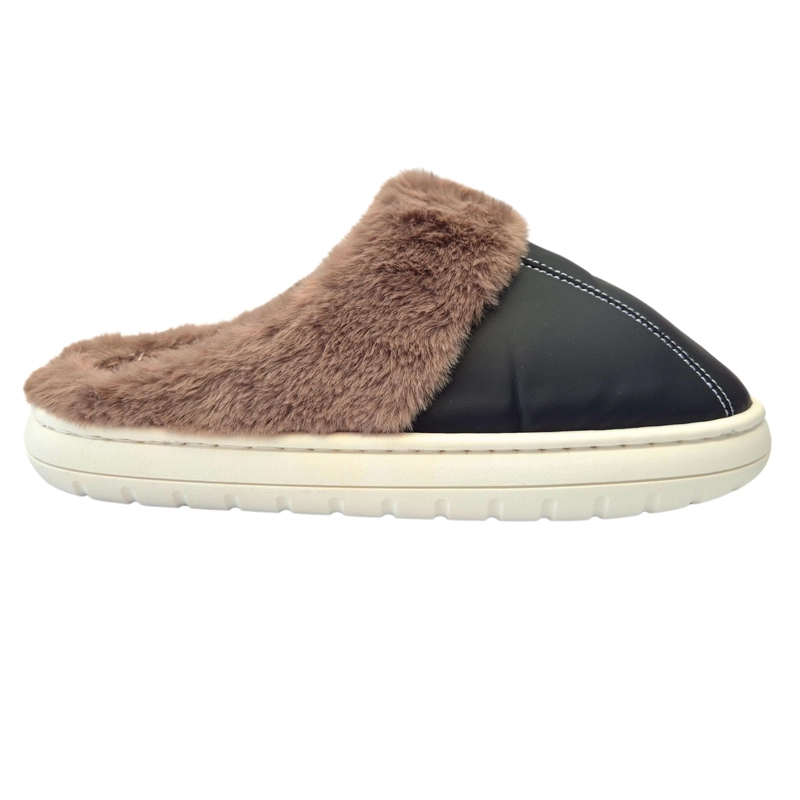 PANTUFLA DESCANSO HOMBRE TIPO ECO CUERO SUELA CONFORTABLE 2024-15 - 2