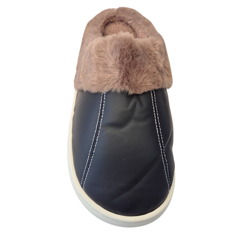 PANTUFLA DESCANSO HOMBRE TIPO ECO CUERO SUELA CONFORTABLE 2024-15 - 3