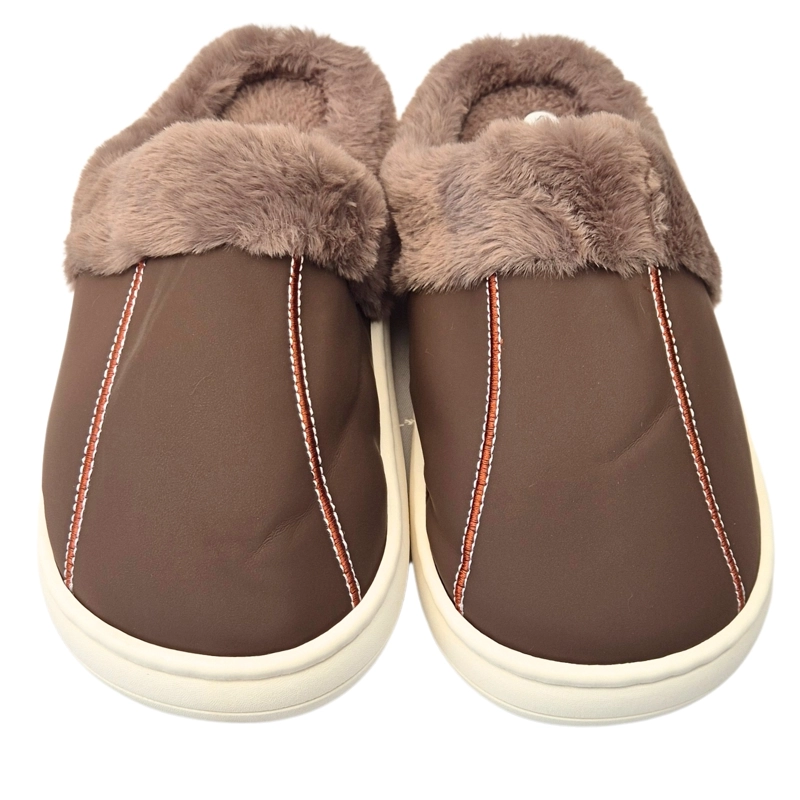 PANTUFLA DESCANSO HOMBRE TIPO ECO CUERO SUELA CONFORTABLE 2024-15 - 4