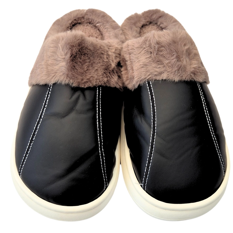 PANTUFLA DESCANSO HOMBRE TIPO ECO CUERO SUELA CONFORTABLE 2024-15 - 5