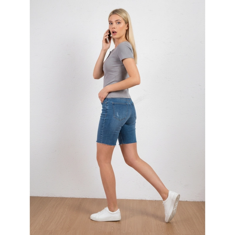 TOP ACANALADO MUJER POLERA MANGA CORTA FASHION 061 - 3