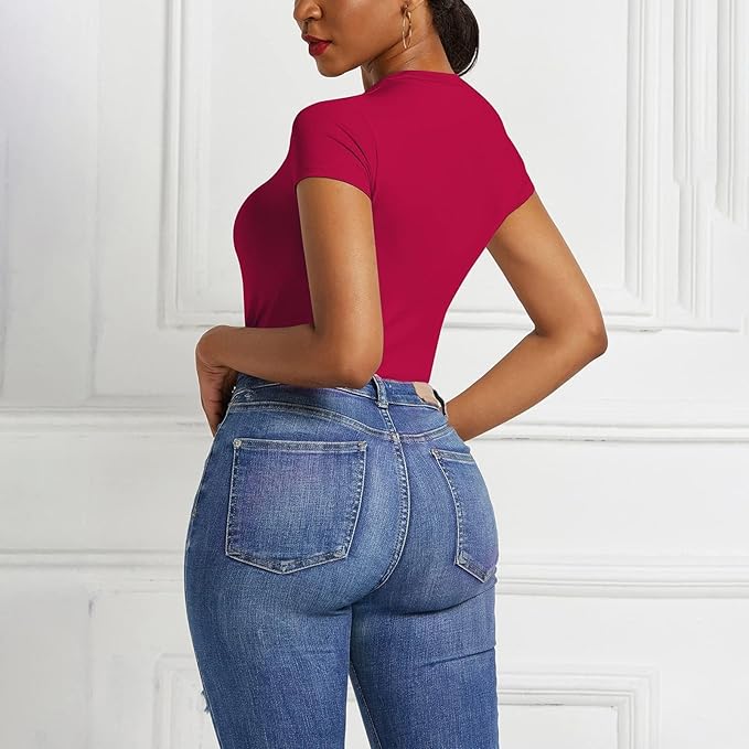BODY BAMBU MUJER AJUSTABLE MANGA CORTA ELASTICADO COLORES 711 - 2