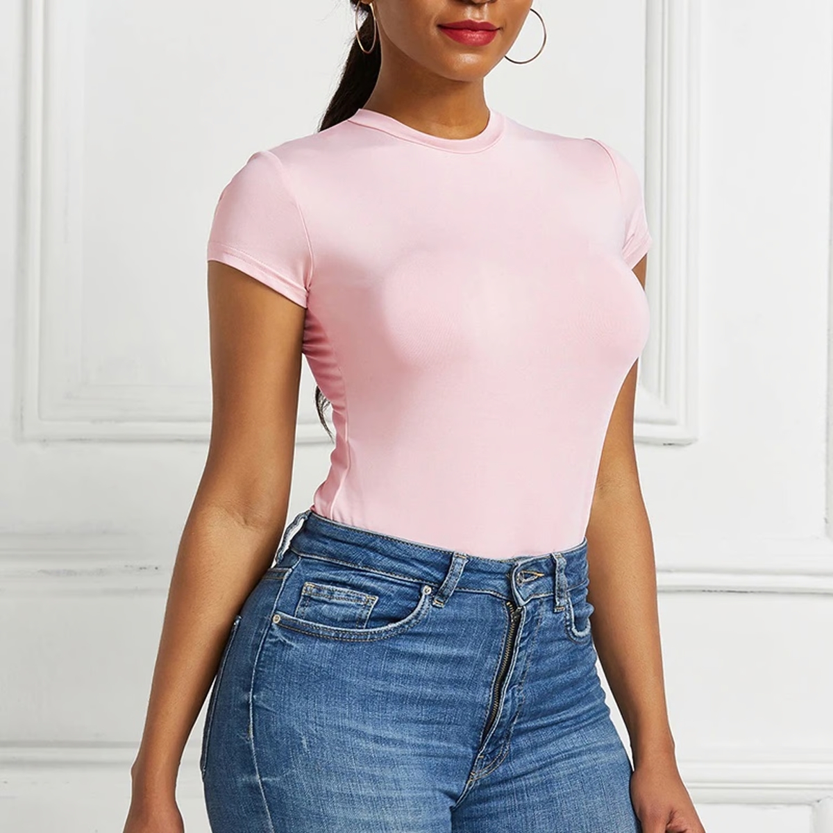 BODY BAMBU MUJER AJUSTABLE MANGA CORTA ELASTICADO COLORES 711 - 2