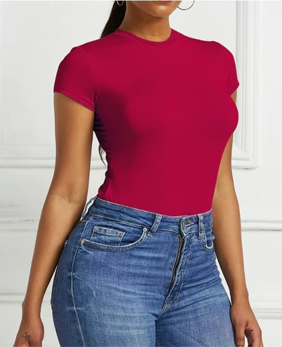 BODY BAMBU MUJER AJUSTABLE MANGA CORTA ELASTICADO COLORES 711 - 3