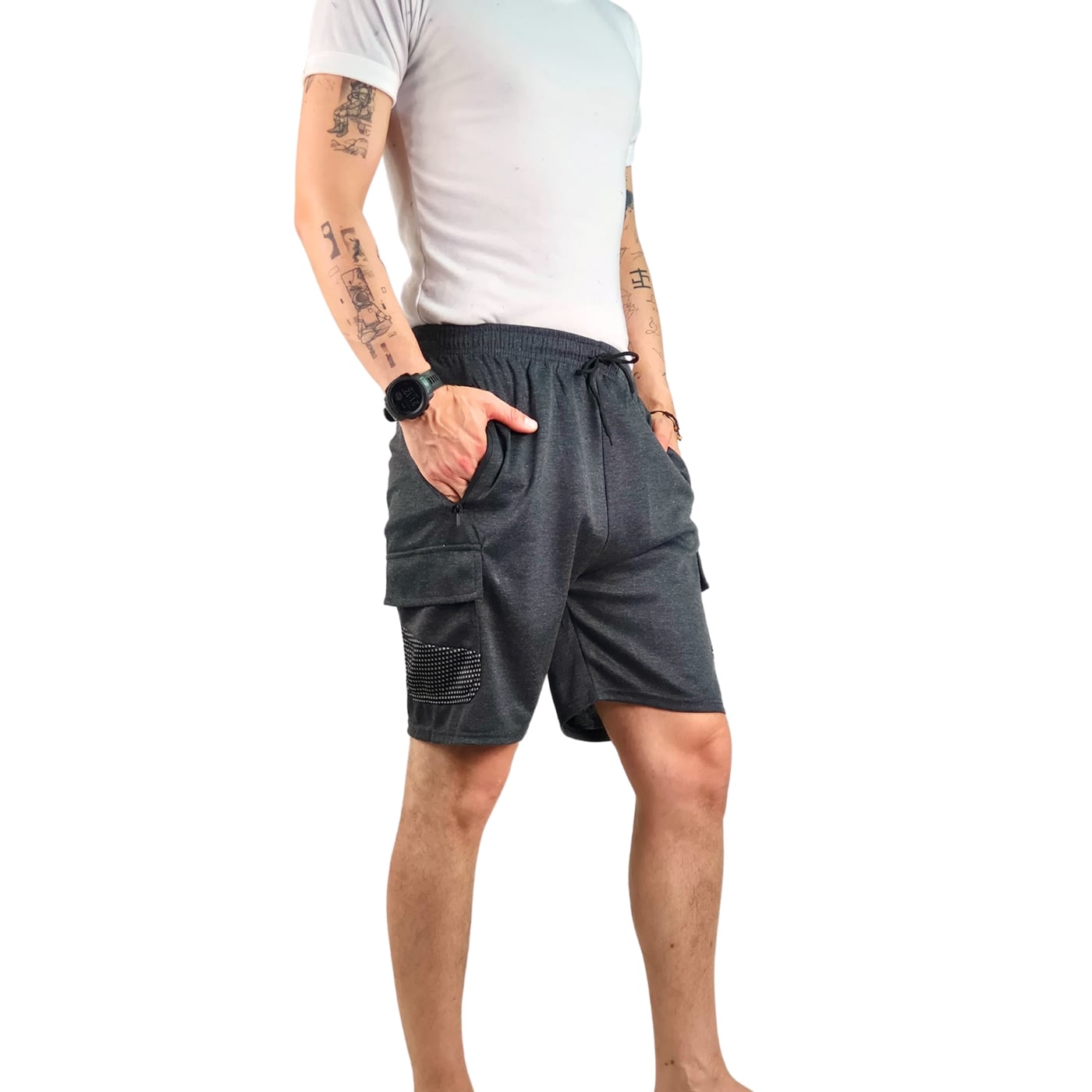 SHORT DEPORTIVO CARGO HOMBRE BOLSILLOS CIERRE 7006 - 2