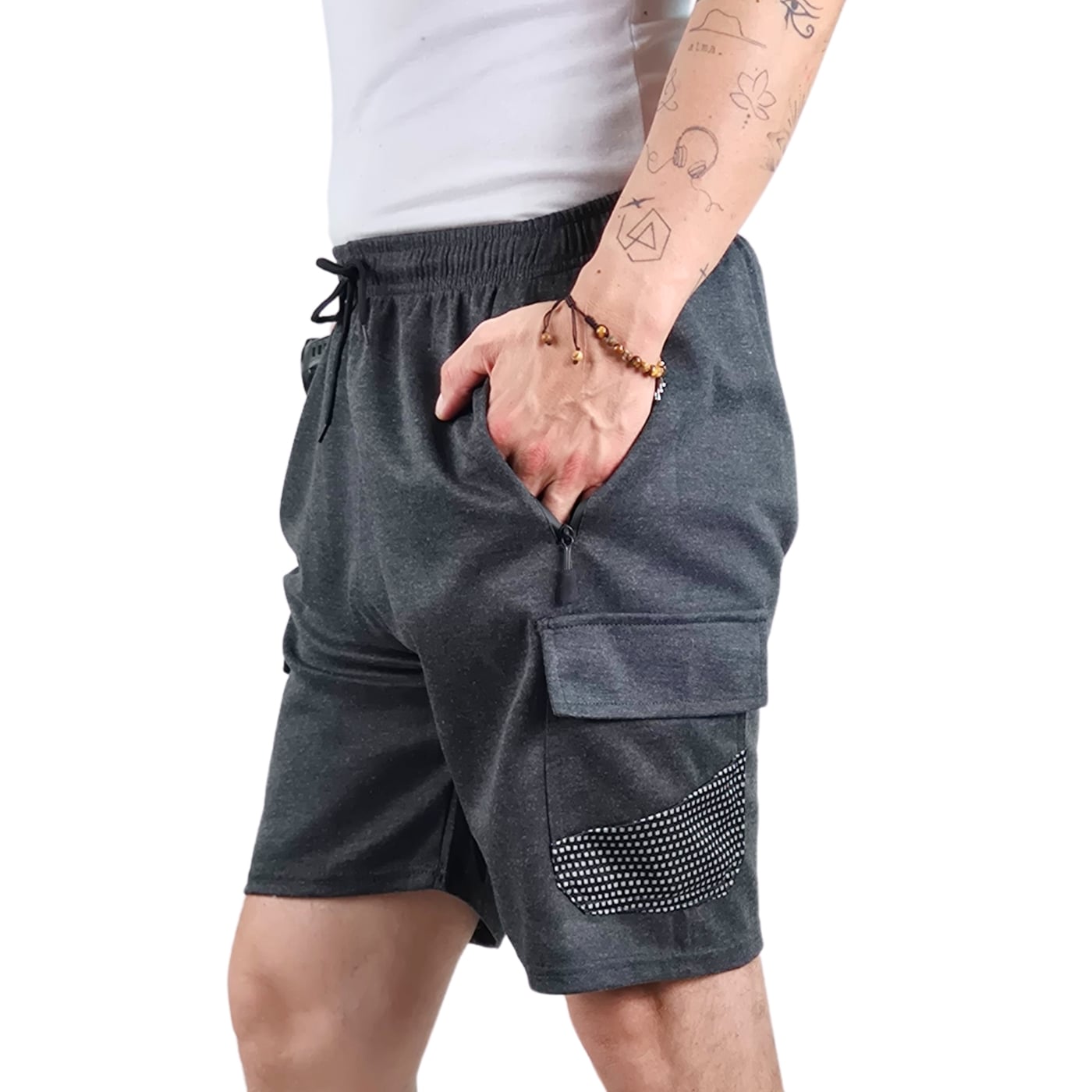 SHORT DEPORTIVO CARGO HOMBRE BOLSILLOS CIERRE 7006 - 3
