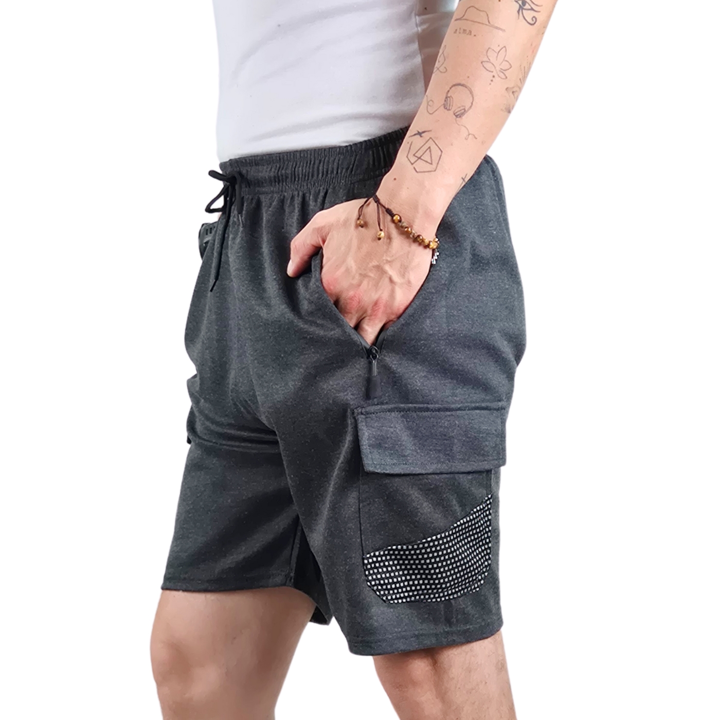 SHORT DEPORTIVO CARGO HOMBRE BOLSILLOS CIERRE 7006 - 3