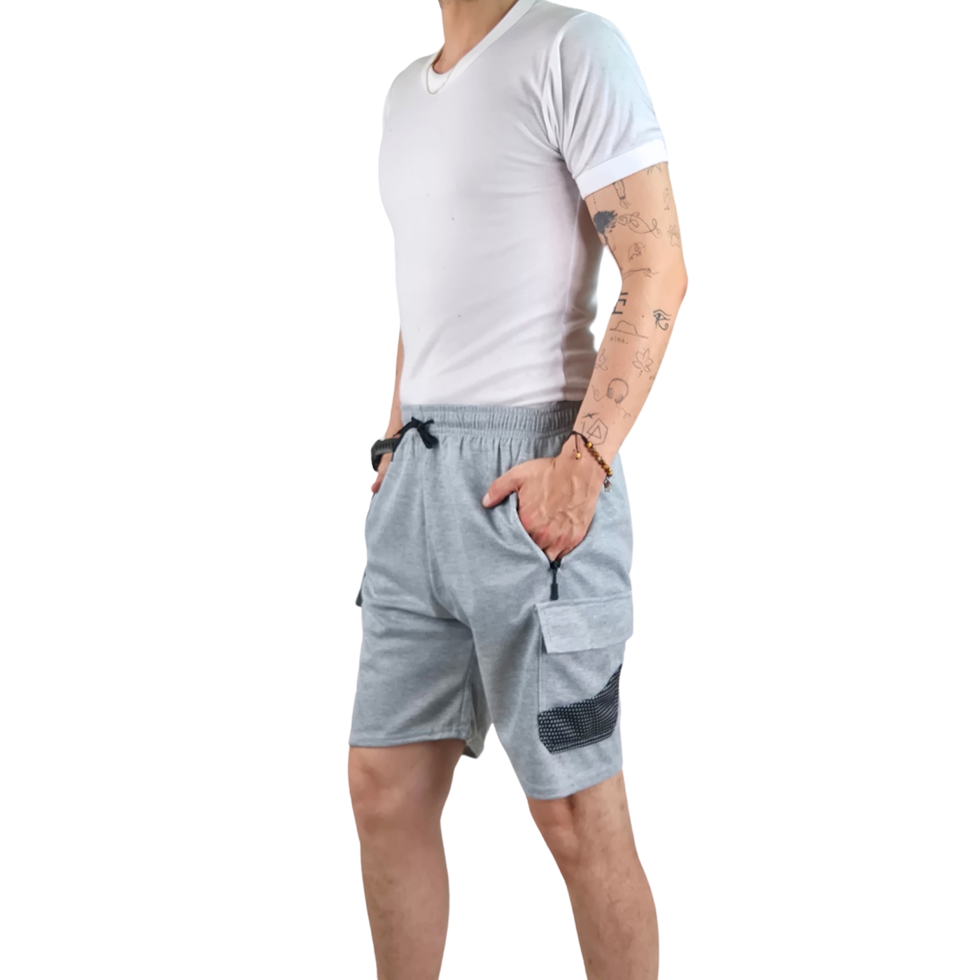 SHORT DEPORTIVO CARGO HOMBRE BOLSILLOS CIERRE 7006 - 4