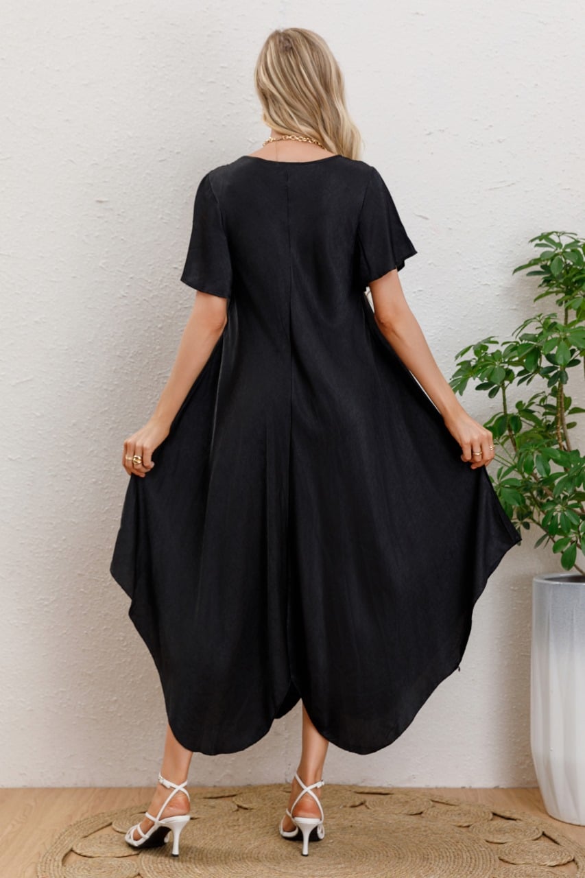 MAXI VESTIDO LARGO ASIME TRICO MANGA CORTA VERANO PREMIUM 3320 - 3