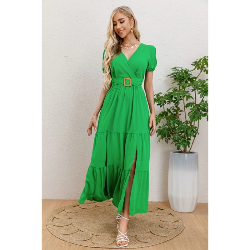 MAXI VESTIDO LARGO PRIMAVERA MUJER CASUAL EVENTOS CINTURON 3333 - 2