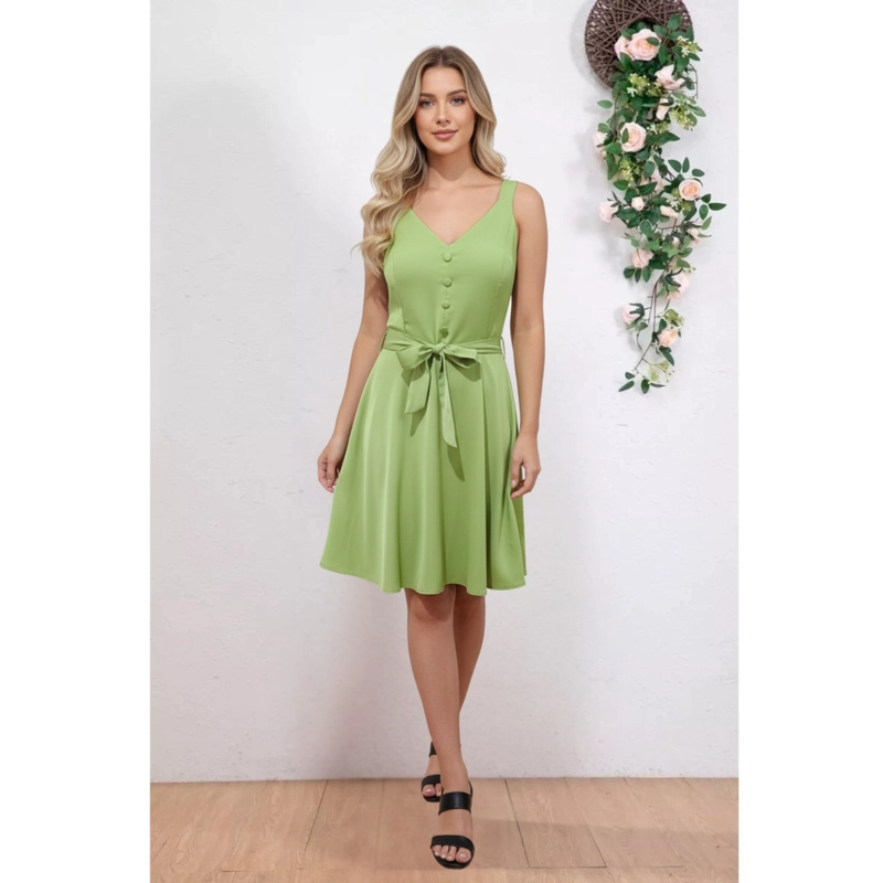 VESTIDO CORTO MUJER VERANO PABILOS CON CINTURON 868 - 1