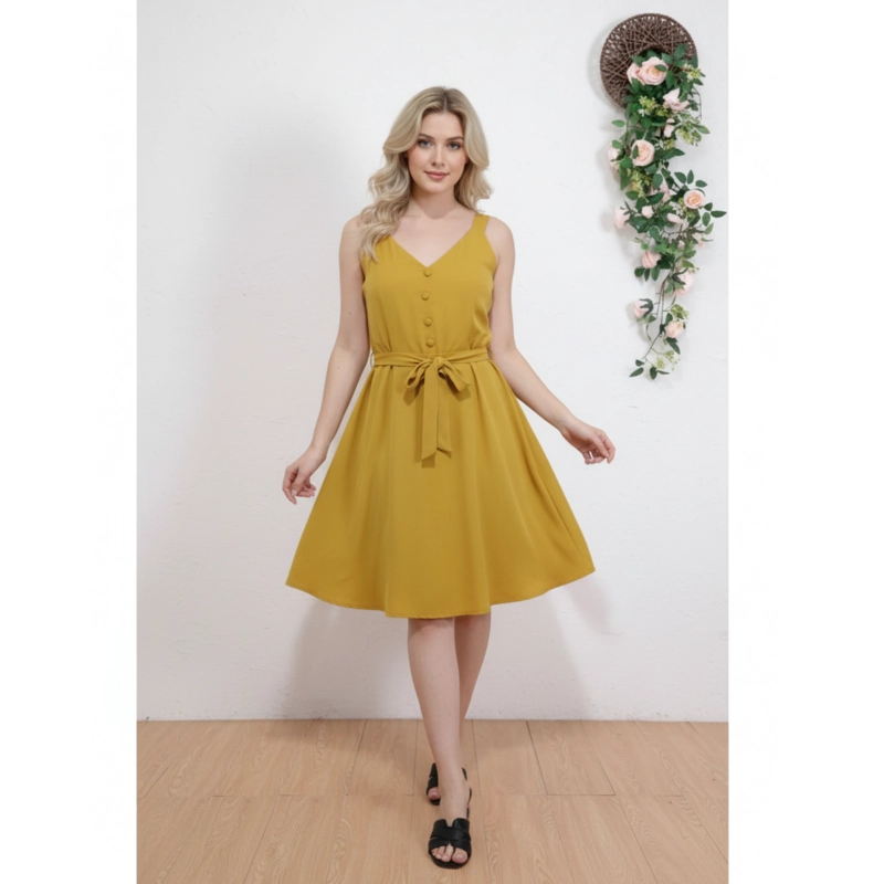 VESTIDO CORTO MUJER VERANO PABILOS CON CINTURON 868 - 1
