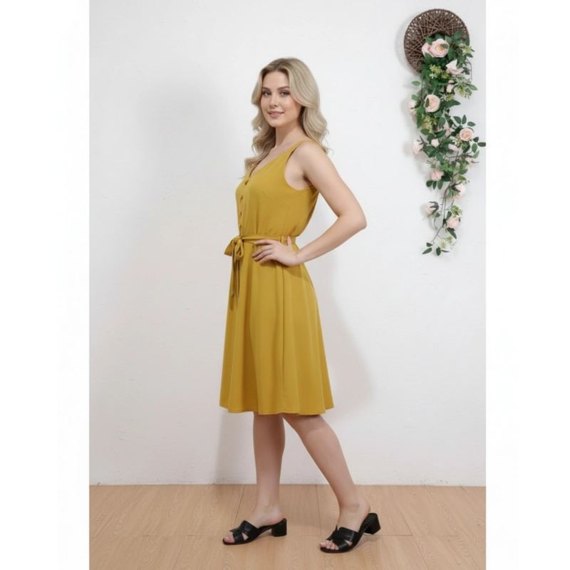 VESTIDO CORTO MUJER VERANO PABILOS CON CINTURON 868 - 2
