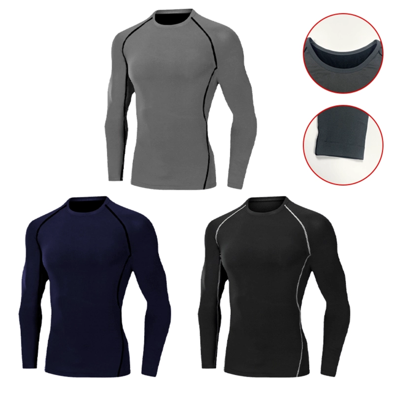 CAMISETA HOMBRE PRIMERA CAPA ELASTICADA MANGA LARGA DEPORTIVA 305 - 2