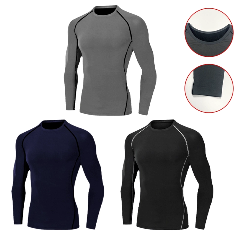 CAMISETA HOMBRE PRIMERA CAPA ELASTICADA MANGA LARGA DEPORTIVA 305 - 2