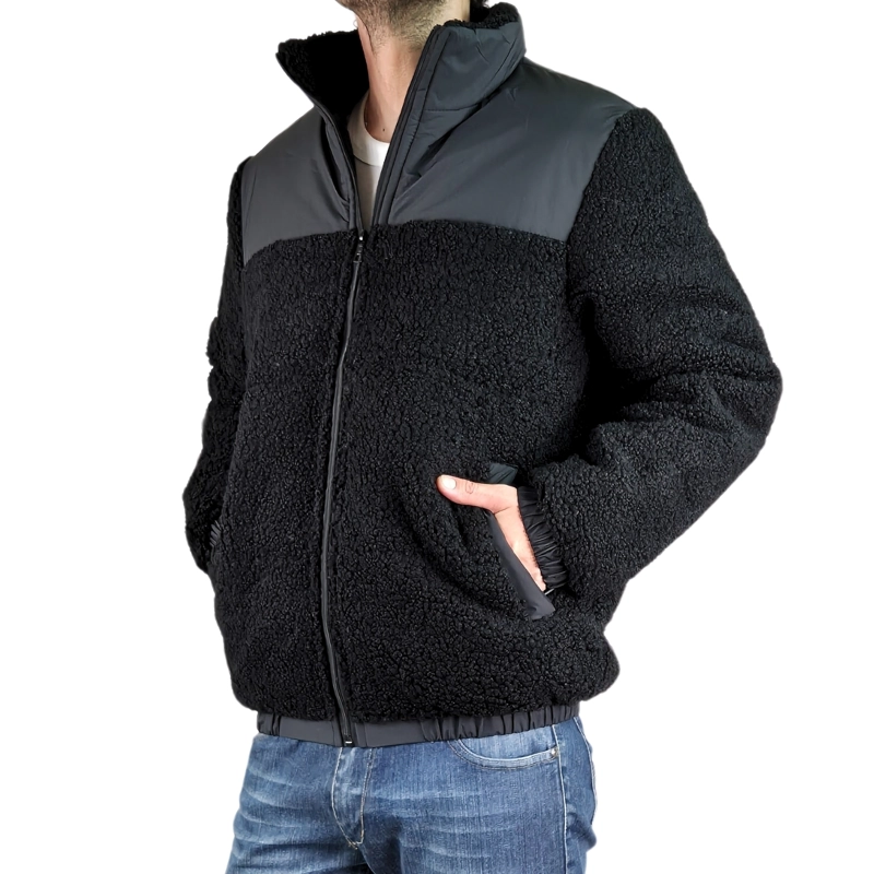 CHAQUETA TEDDY HOMBRE TIPO CORDERITO GRUESA BOLSILLOS 602 - 2