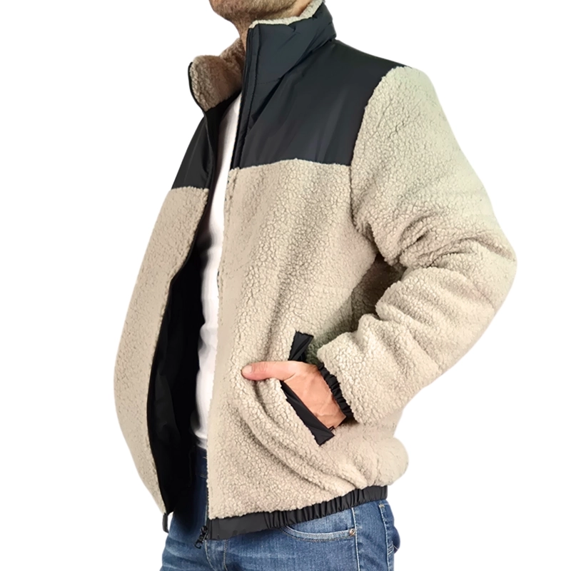 CHAQUETA TEDDY HOMBRE TIPO CORDERITO GRUESA BOLSILLOS 602 - 2